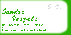 sandor veszeli business card